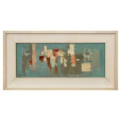 Untitled 1954 by Ideo Pantaleoni, oil on canvas, offered Apr 2025
