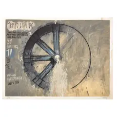 Tempo liquido by Fabrizio Plessi, screenprint, offered Apr 2025