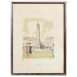 Kees van Dongen, Place vendome, lithograph
