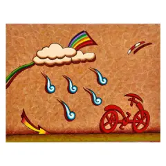 Giuliano Ghelli, Fantasia rapida 1996, mixed media on canvas