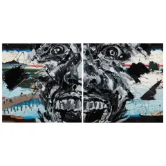 Roberto Coda Zabetta, Uomo balena 2006, mixed media on canvas