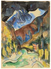 Bei Bignasco by Karl Schmidt-Rottluff, Um 1928, Aquarell auf Velin, sold Nov 2008