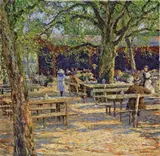 Otto Eduard Pippel, Wirtsgarten im Frühling