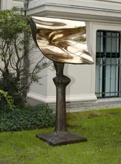 Natare I by Bernhard Heiliger, 1969, Bronze mit braungrüner Patina, teilweise poliert. Höhe: 181 cm (71 ¼ in.), sold Nov 2012