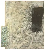 Gerhard Hoehme, Zwischen Material und Zahl, 1958, Öl auf Holz