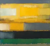 Schwarz und Gelb by Fritz Winter, 1964, Öl auf Leinwand, sold May 2012