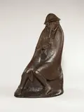 Der Flötenbläser by Ernst Barlach, 1936, Bronze mit brauner Patina. Höhe: 58 cm (22 ⅞ in.), sold May 2012
