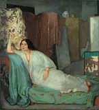 Emil Orlík, Frau auf dem Divan, 1916, Öl auf Leinwand
