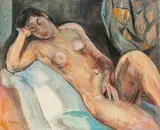 Hans Purrmann, Liegender Akt, 1940, Öl auf Leinwand