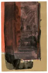 Blinky Palermo, Ohne Titel, 1969, Tusche, Deckweiß und Gouache auf braunem Papier
