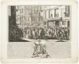 Christoph Weigel, Quincampoix Street During the Mississippi Bubble, 1720, copper engraving, paper