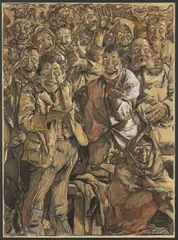 Josef Loukota, Laughter, 1902, pencil, watercolour, gouache, paper
