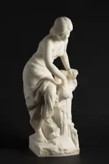 Nymph by Carlo Pittaluga, 1910s, carrara marble, sold Dec 2024