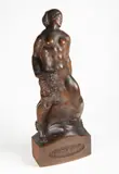 Ferdinand Doblinger, Devil and Kate, Around 1910, patinated wood
