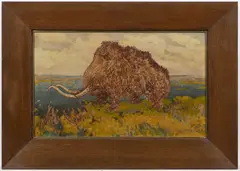 Jaroslav Panuška, Mammoth, Before 1920, oil on plywood