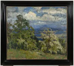 Gustav Macoun, Spring Landscape, Around 1920, oil on canvas