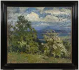 Gustav Macoun, Spring Landscape, Around 1920, oil on canvas