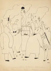 Adolf Hoffmeister, To His Greatest Surprise, He Found That..., 1927, indian ink, paper