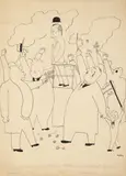 Adolf Hoffmeister, To His Greatest Surprise, He Found That..., 1927, indian ink, paper