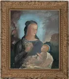 Madonna by Nikolaj Michajlovič Rodionov, 1943, oil on canvas, sold Dec 2024