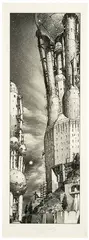 Lebbeus Woods, Region M(7), 49 (#49), 1984, Graphite on paper