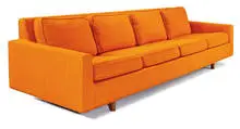Welton Becket, Custom sofa with Jack Lenor Larsen fabric, c. 1967, Welton Becket & Associates