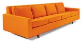 Welton Becket, Custom sofa with Jack Lenor Larsen fabric, c. 1967, Welton Becket & Associates