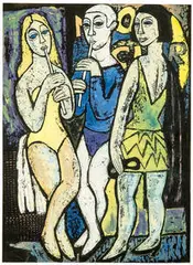 Thomas Knitch, Les Forain, 1949, Watercolor on paper