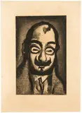 Georges Rouault, Le Politcard (Pl. 4 from Réincarnations du Père Ubu), 1928, Heliogravure, etching, softground, roulette, and aquatint on Arches laid paper