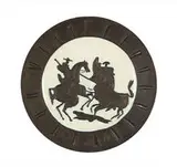 Tauromachy Scene by Pablo Picasso, 1959, Round dish of white earthenware clay, oxidized paraffin decoration, glaze bath, sold Oct 2015