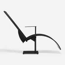 Martin Szekely, Pi lounge chair, 1983, enameled steel, leather