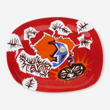 Jean Lurçat, Large charger, c. 1950, glazed earthenware