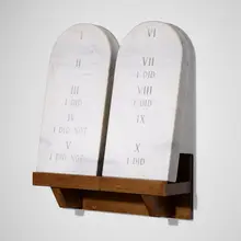Larry Miller, Score 1972, 1986, marble, stained poplar