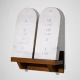 Larry Miller, Score 1972, 1986, marble, stained poplar