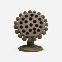 Untitled (Lotus) by Klaus Ihlenfeld, oxidized phosphor bronze, sold Mar 2023