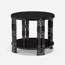 Nicholas Mongiardo, Art Deco-style occasional table, c. 2000, lacquered wood