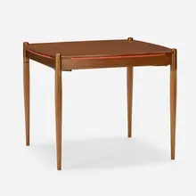 Fratelli Reguitti, Club game table, 1958, teak, leather, brass
