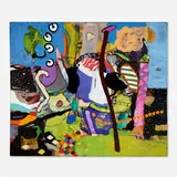 Mitchell Rosenzweig, Classical Landscape, 2019, mixed media on canvas