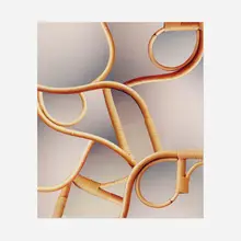 Nicole Wermers, Untitled (Rattan), 2008, paper collage