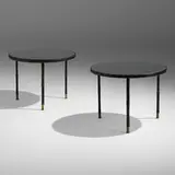 attribution Jacques Adnet, Occasional tables, pair
