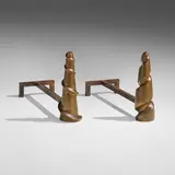 Elizabeth Garouste and Mattia Bonetti, Inspirale Espirale andirons, pair