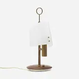 Arredoluce, Table lamp, c. 1955, brass, acrylic, aluminum