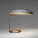 Veb Leuchtenbau, Table lamp, c. 1960, enameled and nickel-plated steel