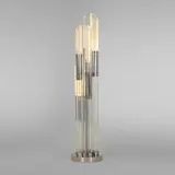 Romeo Rega, Floor lamp, c. 1970, chrome-plated brass, acrylic