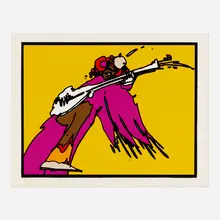 Jimi Hendrix by Peter Max, 1997, screenprint in colors, sold Mar 2023