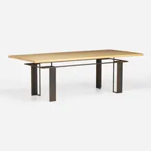 Brian Hunt, Monumental dining table, c. 2005, maple, blackened steel