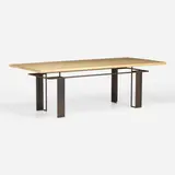 Brian Hunt, Monumental dining table, c. 2005, maple, blackened steel