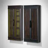 Wendy Maruyama, Antibes and Menton wall-hanging cabinets, set of two, 1992, polychromed wood