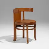 Frank Lloyd Wright, Barrel-back chair from the Frank L. Smith Bank, Dwight, Illinois, 1905, oak