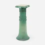 Rare garden pedestal by William Gray Purcell and George Grant Elmslie, c. 1915, glazed terracotta, sold Mar 2024